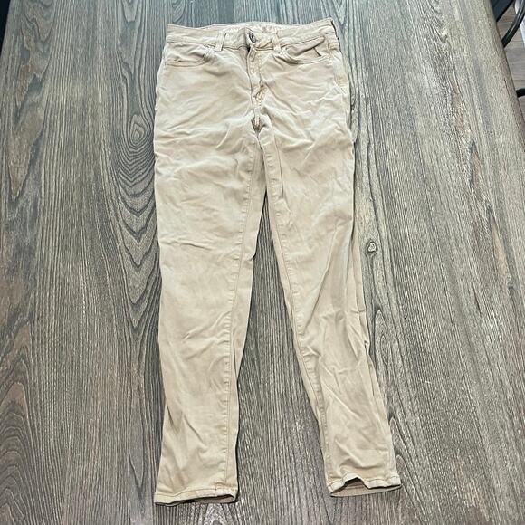 American Eagle Womens High-Rise Jegging Jeans Next Level Stretch Tan Size 4 - Picture 1 of 12